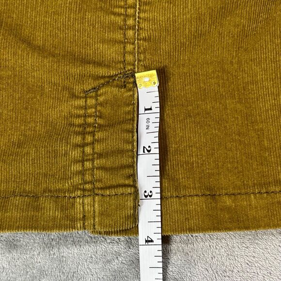 Athleta‎ Women's Mini Skirt Size 4 Mustard Yellow Corduroy5-Pocket Casual Cotton - Picture 12 of 13